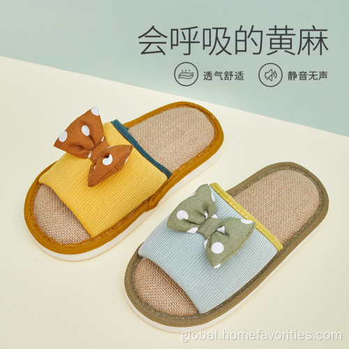 Autumn Open Slippers Summer Women Slide Slippers Linen Comfortable Supplier